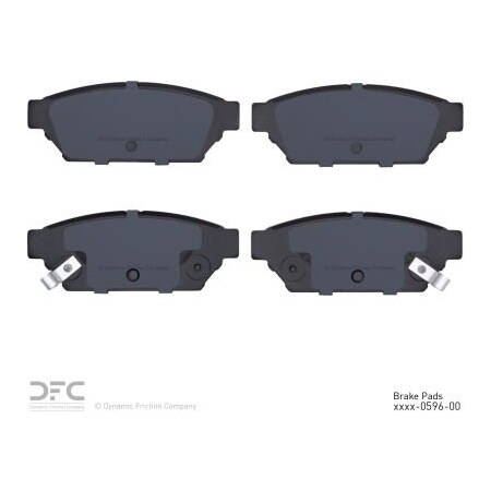 Dynamic Friction Co DFC 3000 Semi-Metallic Brake Pads - 1311-0596-00
